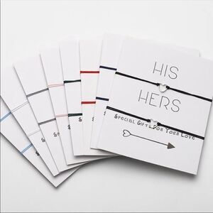 BLACK His & Hers Matching Rope Bracelets